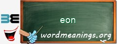 WordMeaning blackboard for eon